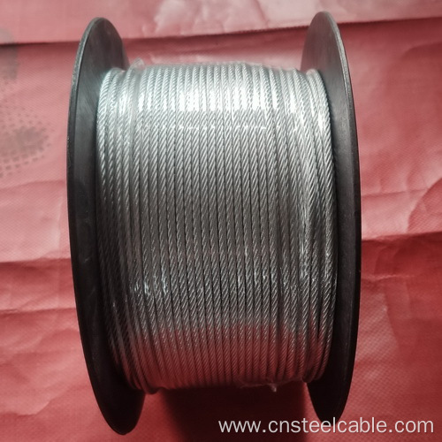 7X19 Dia.4mm Galvanized steel wire rope